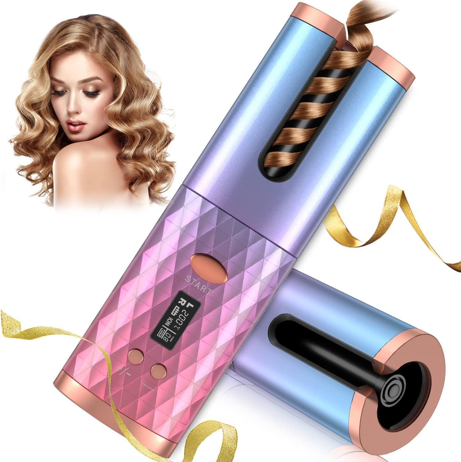 Hot Sale Automatic Cordless Hair Curl Iron With LCD Display, Cordless Rechargeable Curling Iron, 1 inch Ceramic Travel Curling Wand - 6 Temperature Settings, 11 Timer Settings, Auto Shut Off, MULTICOLOR, PACK OF 1 https://vendorcenter.jumia.com/product-set-images/2025/04/22/gvc.product.image.1745314569999.0413ac94-be8a-48e1-a8c8-59e45628ce4c.jpeg