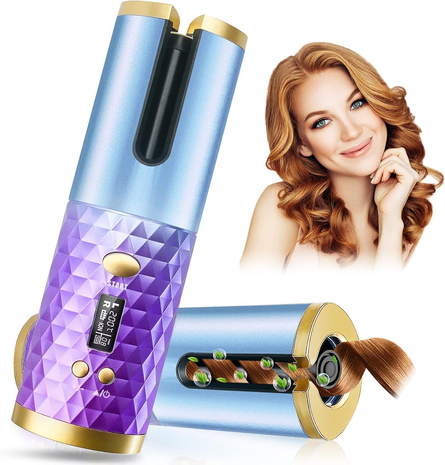 Hot Sale Automatic Cordless Hair Curl Iron With LCD Display, Cordless Rechargeable Curling Iron, 1 inch Ceramic Travel Curling Wand - 6 Temperature Settings, 11 Timer Settings, Auto Shut Off, MULTICOLOR, PACK OF 1 https://vendorcenter.jumia.com/product-set-images/2025/04/22/gvc.product.image.1745314594909.522ce646-7f59-4d10-a499-a4f7301964c4.jpeg