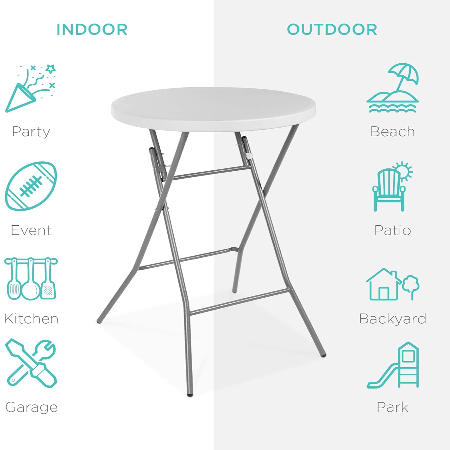 High-Top Folding Cocktail Table