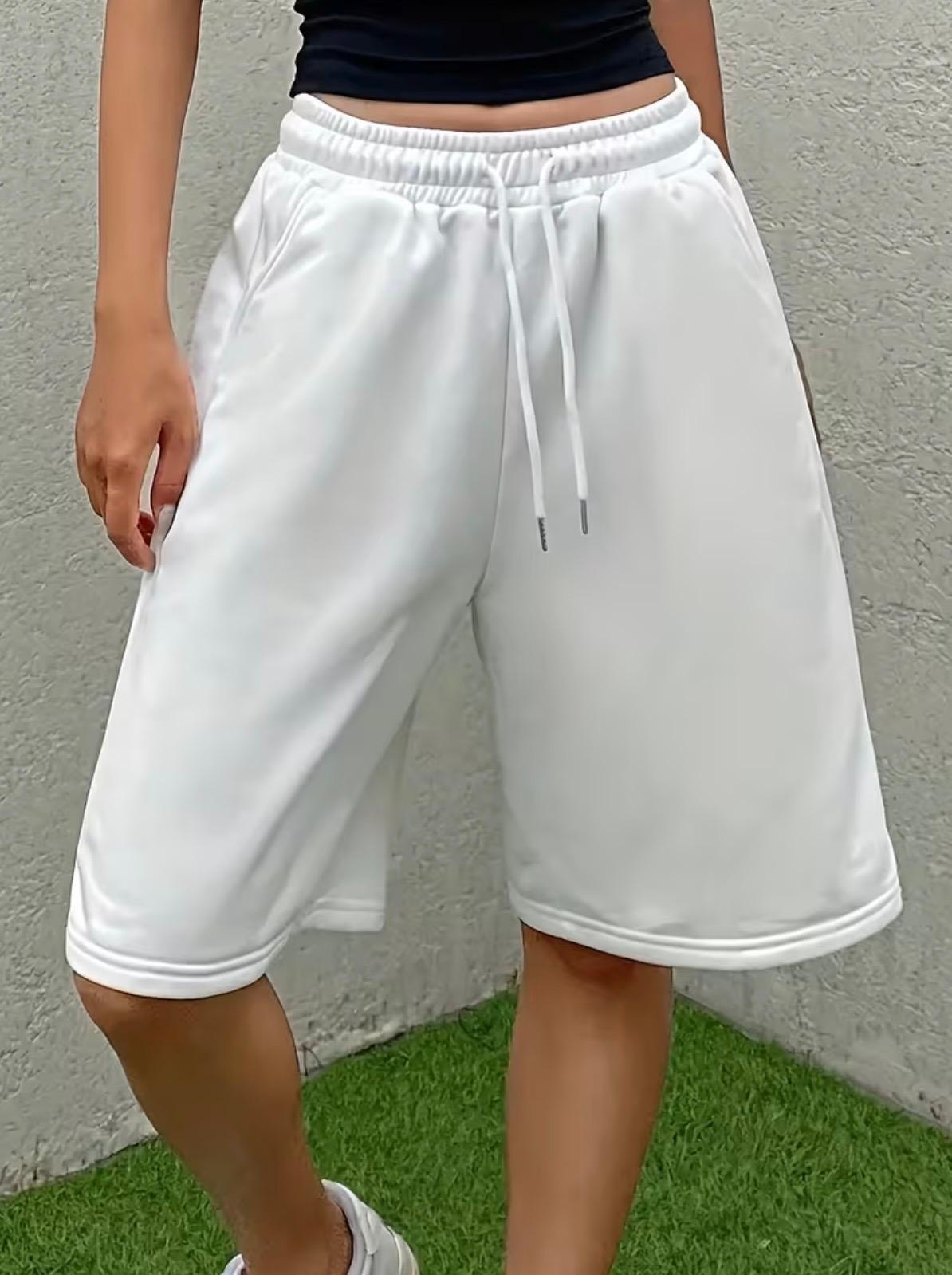 White Jogger Shorts
