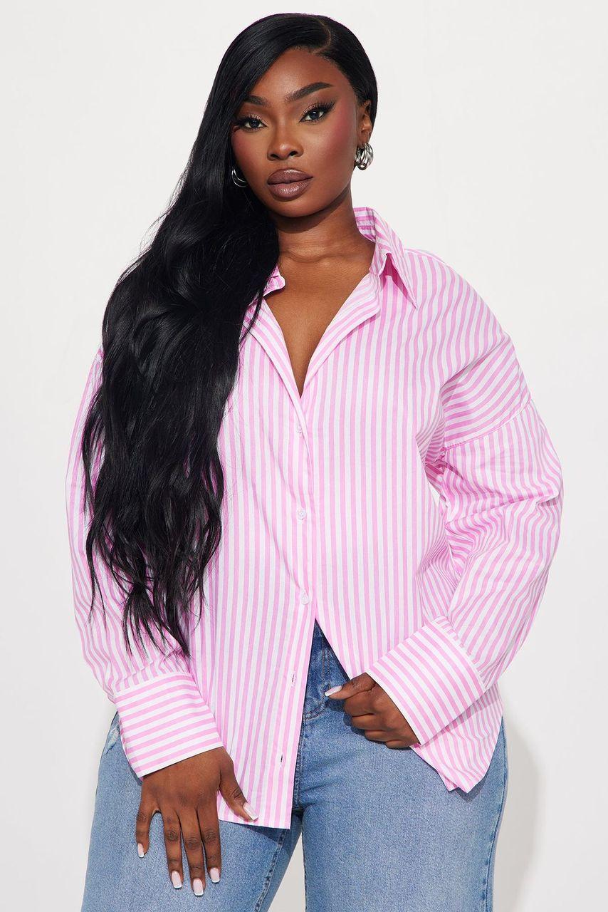 Pink Striped Shirt