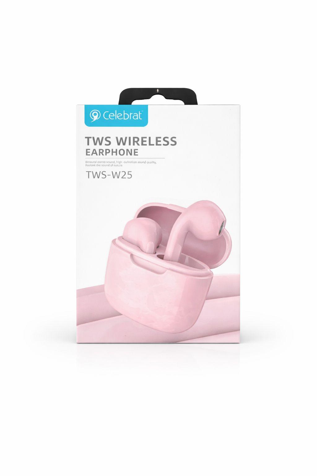سماعات أذن لاسلكية حقيقية الأصلية (TWS-W25) بينك