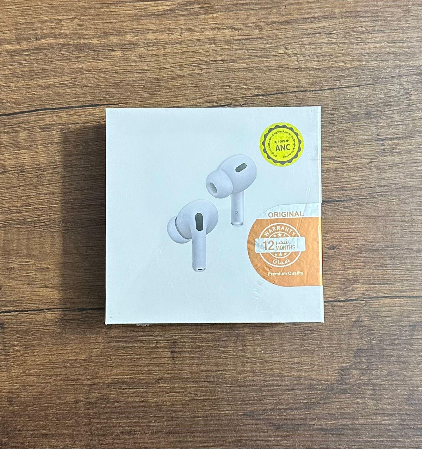 سماعات لاسلكية متوافقة مع AirPods Pro 2 ، بلوتوث 5.3، إلغاء الضوضاء النشط، عمر بطارية 30 ساعة، شحن لاسلكي، أبيض