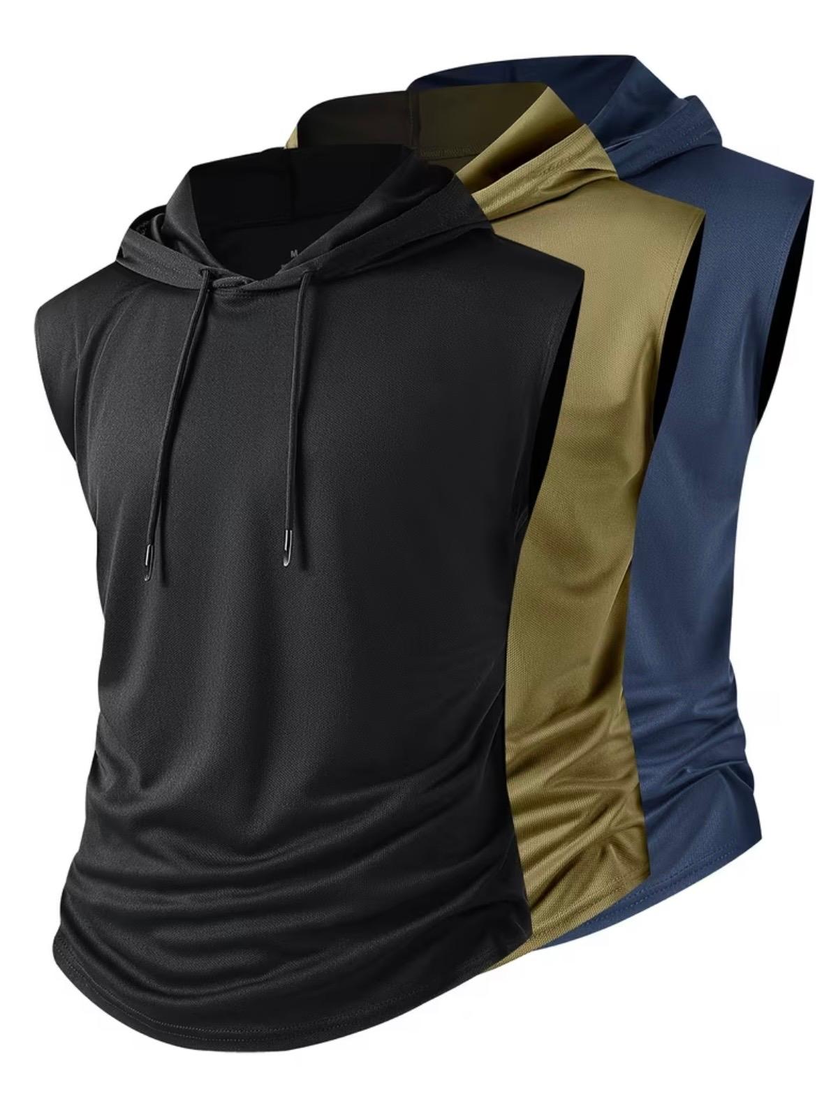 Dark Blue Sleeveless Hoodie