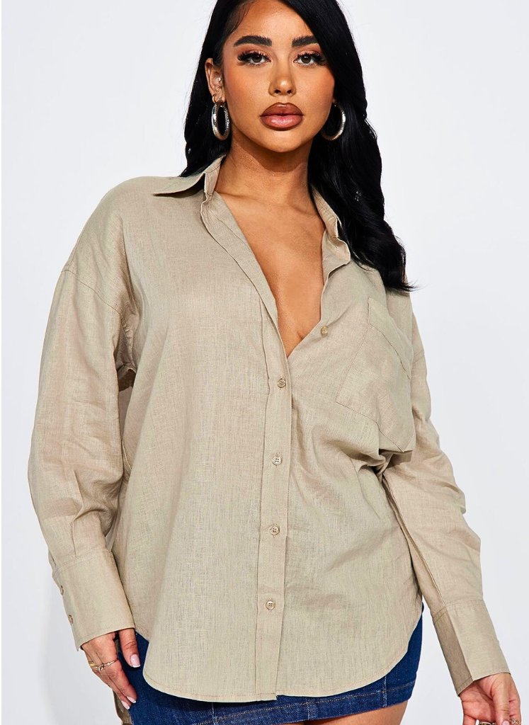 Beige Linen Shirt