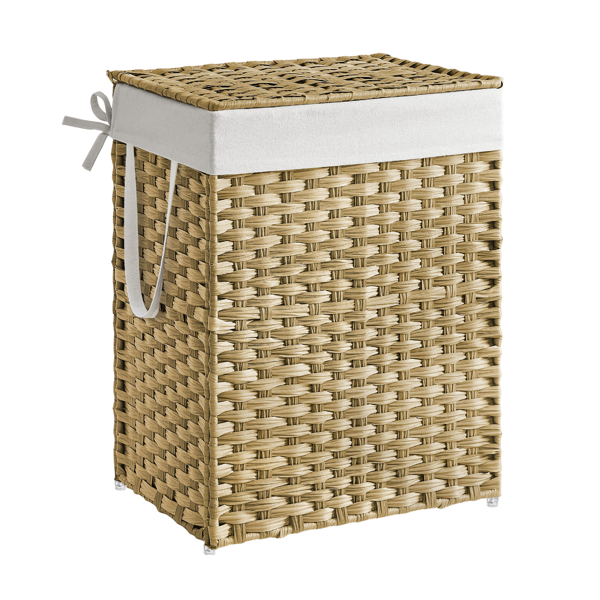 90L Laundry Hamper with Lid & Removable Liner Goose Yellow
