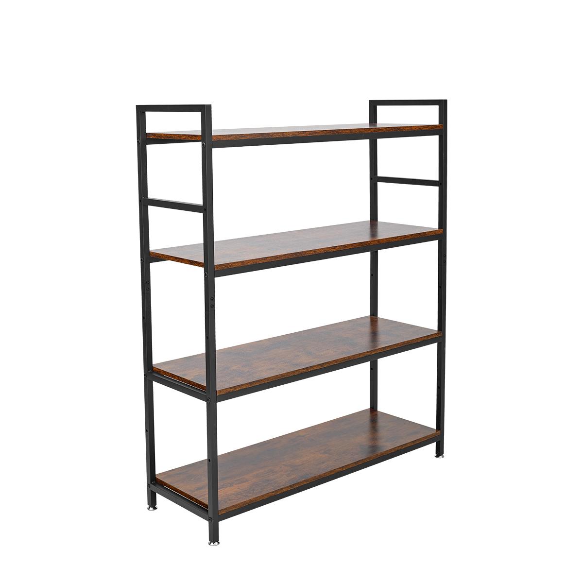 LASA Storage Shelf with Rustic Wood & Black Steel Frame Quality LASA Home & Office Product