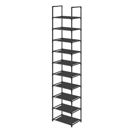 LASA 10-Tier Metal Shoe Rack 173cm Free-Standing Storage Shelf – Steel Quality LASA Home & Office Product