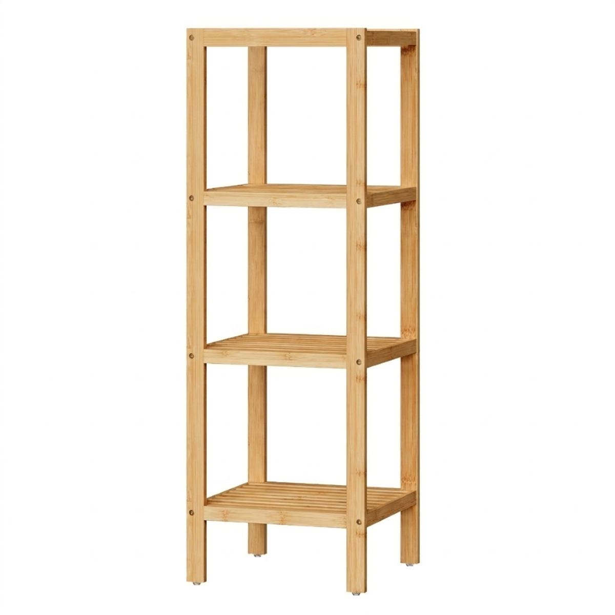 LASA 4 Tier Bamboo Storage Shelf Multifunctional Organizer Quality LASA Home & Office Product