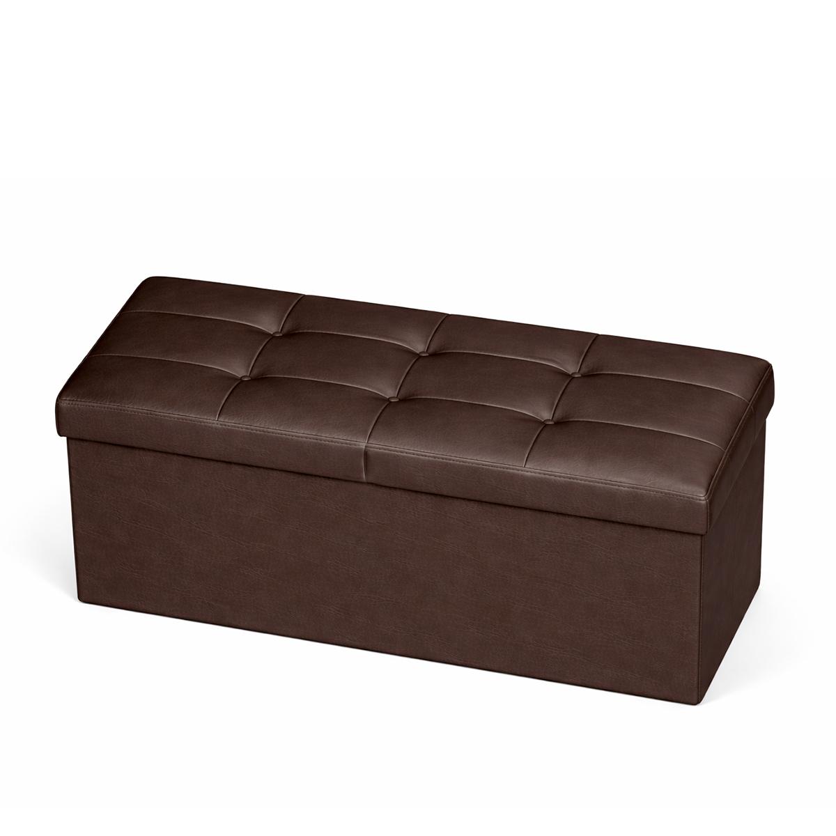 110cm Folding Storage Ottoman Bench with Lid Storage Chest
