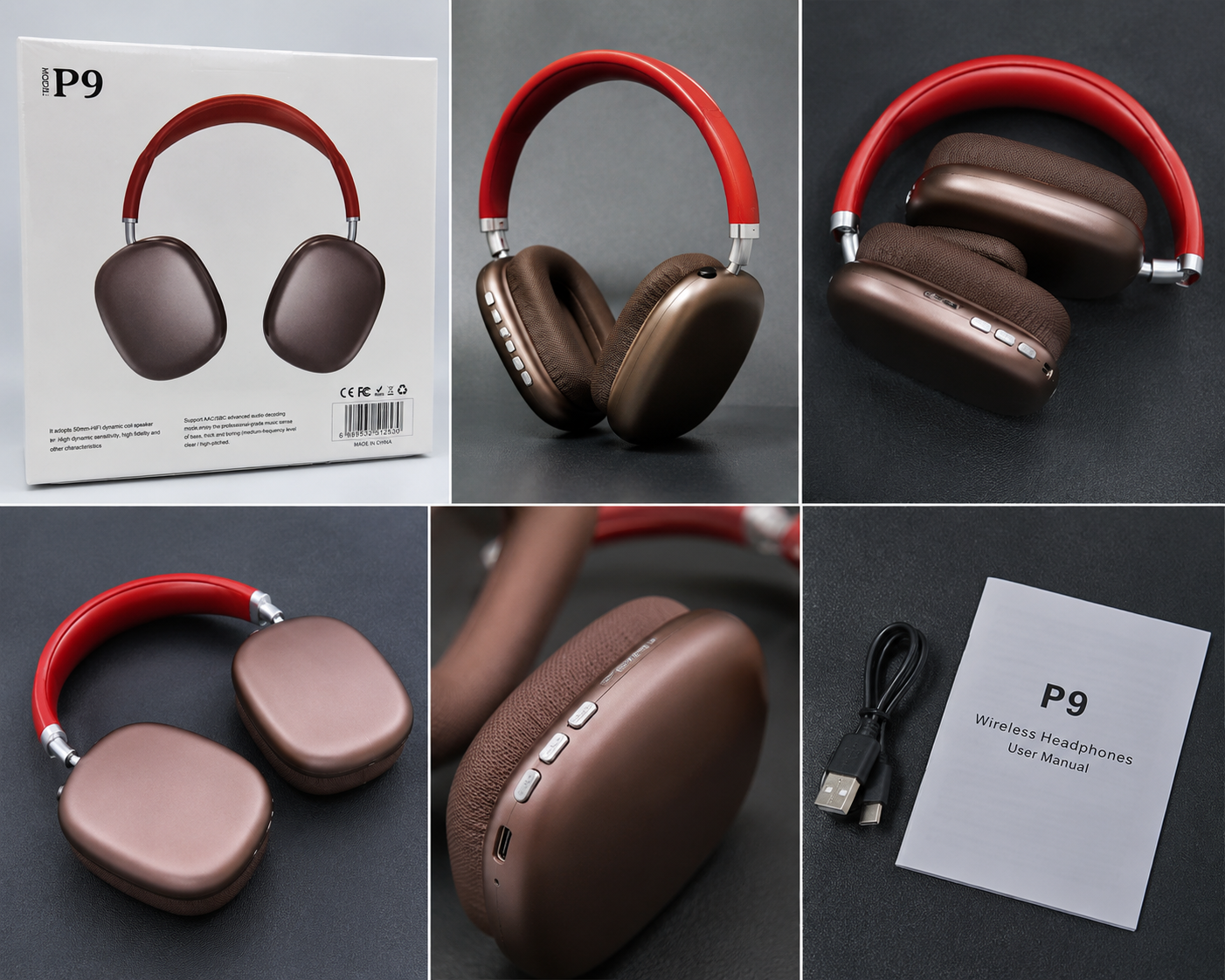 P9 Wireless Bluetooth Headphones – Deep Bass & Premium Comfort
