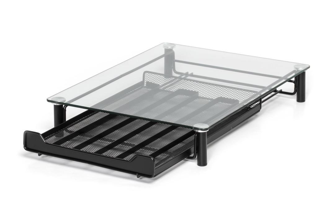 LASA Nespresso Coffee Pod Organiser Black – Kitchen Counter Holder for 60 Pods, Space-Saving Storage for Coffee Lovers