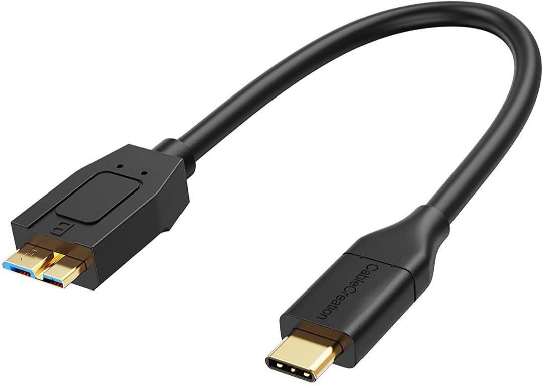 LASA USB Micro B to Type C Cable 30cm - 10Gbps Data Transfer
