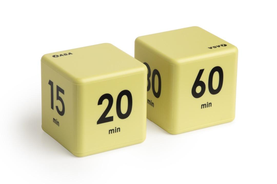 LASA 2-Cube Timer 15-20-30-60 Min – Visual Flip Countdown Timer for Kids, Classroom, Kitchen, Study & Office Productivity