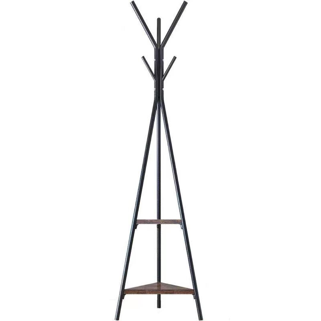 Freestanding Coat Rack Hall Tree Stand – 8 Hanging Points, Sturdy Base, Space-Saving Entryway Organiser for Coats, Bags & Umbrellas