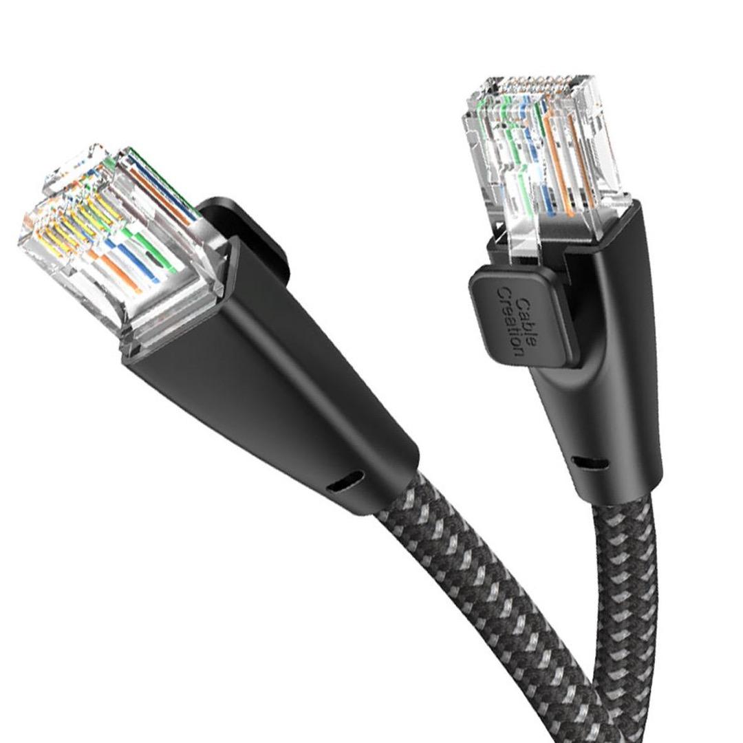 LASA Cat6 Ethernet Cable RJ45 Male-to-Male 1M - 1000Mbps, Braided, Black/Grey – Plastic Quality LASA Home & Office Product
