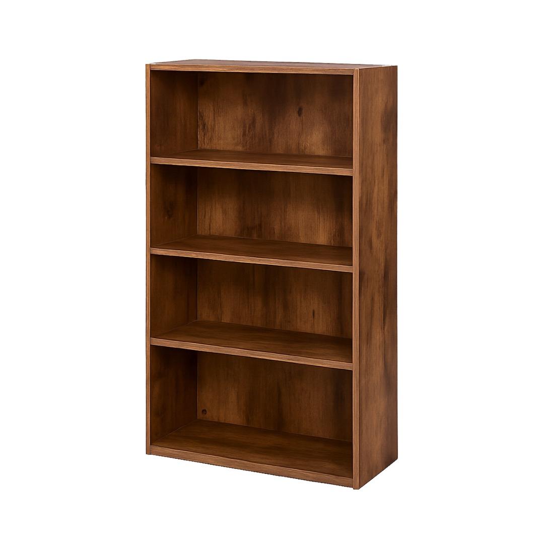 LASA Rustic Wooden Bookshelf - 110/150/180cm, Adjustable Shelves, 10kg Capacity, Brown