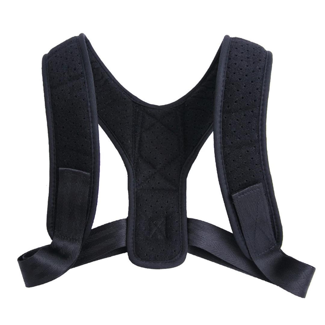LASA Posture Corrector Support – Black, Breathable Fabric, Adjustable and Comfortable for Clavicle Fracture