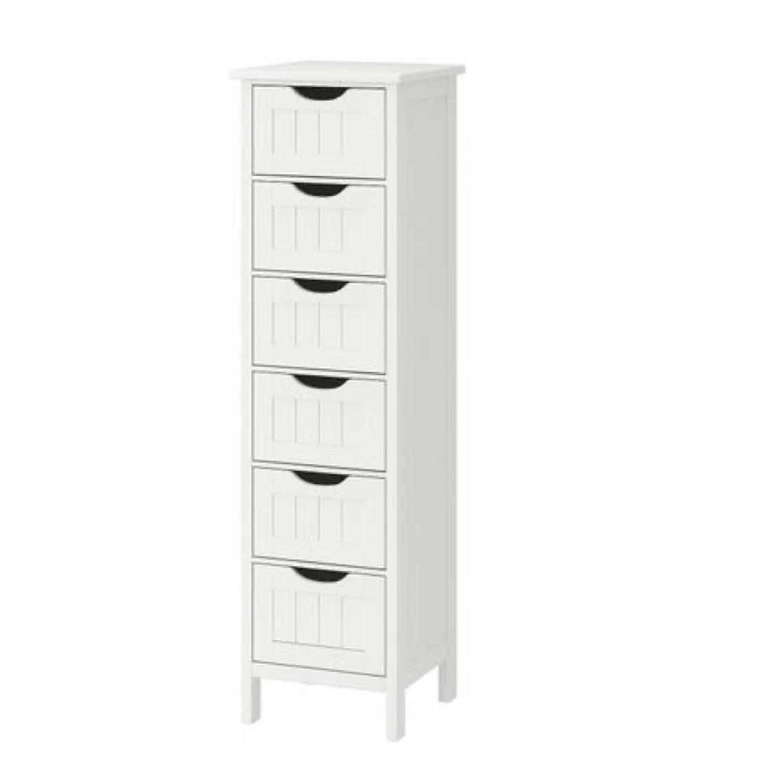LAZAVA White Storage Cabinet 4 Drawers Home Organiser