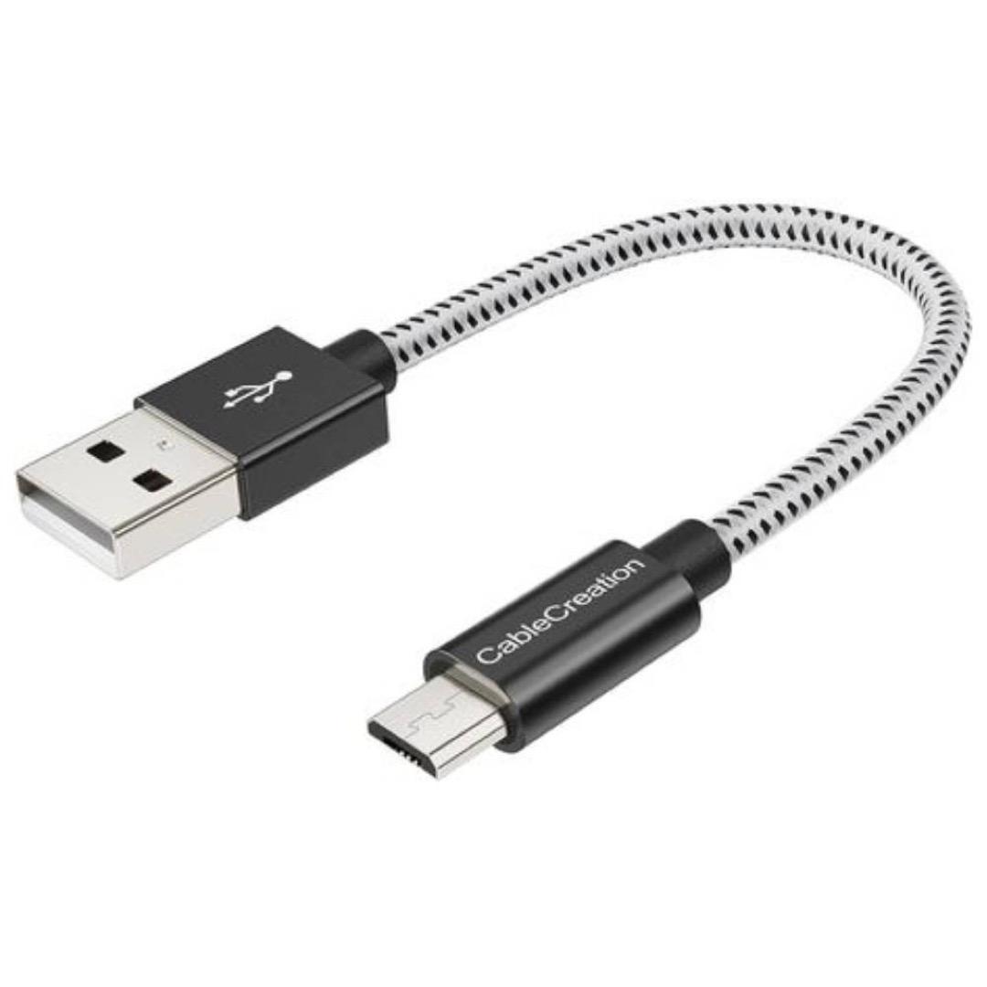 LASA Micro USB Cable 15cm - Fast Charging, 480Mbps Data Sync, Black