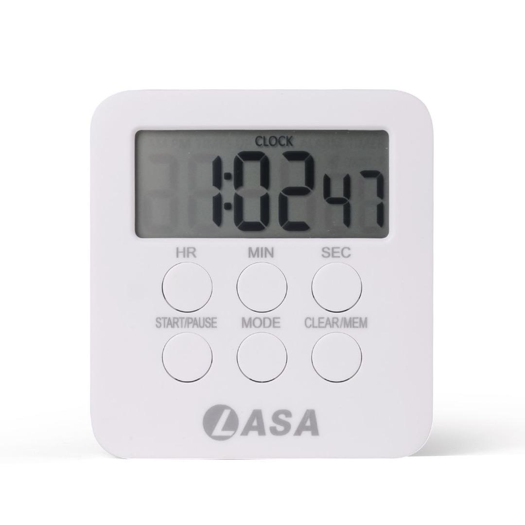 LASA Digital Kitchen Timer - Loud Alarm, Countdown, Clock, Magnetic Back