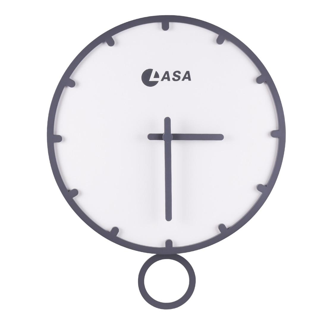 LASA 35cm Silent Wall Swing Clock – Non-Ticking Quartz Movement, Pendulum Design, Modern Home Decor for Living Room & Bedroom
